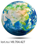 Planet Earth - Asia. Elements of this image furnished by NASA. 3d rendering. Planet Earth - Asia. Стоковое фото, агентство Ingram Publishing / Фотобанк Лори