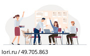Business man and woman during economic crisis. Team of crisis managers solving businessman problems. Employees office workers with laptop . Global finance issue, losing profits or company bankruptcy. Team of crisis managers solving problems. Global finance issue, losing profits or company bankruptcy. Стоковая иллюстрация, агентство Ingram Publishing / Фотобанк Лори