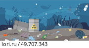 Ecological problem. Planet Earth is full of rubbish. Save the planet. Earth Day. Restoration of the ecology of the planet. Garbage in the ocean. Water pollution. plastic in water. Waste in the ocean. Garbage in the ocean. Water pollution. plastic in water. Waste in the ocean. Save the planet. Earth Day. Стоковая иллюстрация, агентство Ingram Publishing / Фотобанк Лори