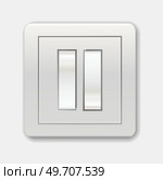 Realistic toggle switch on or off. Switch for control electric light. Switch minimalist style isolated on a white background. Switches for light. Realistic toggle switches in on and off positions. Lineart toggle symbol. On Off Switch. Day and night mode switcher. Light and dark buttons. Стоковая иллюстрация, агентство Ingram Publishing / Фотобанк Лори