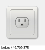 Realistic socket. USA, Canada socket vector. Adapters. Isolated electrical equipment on wall. Type B grounded. Vector multiple standards socket for plug. Ac adapters for electrical appliances. Realistic socket. USA, Canada socket vector illustration. Adapters. Isolated electrical equipment grounded. Стоковая иллюстрация, агентство Ingram Publishing / Фотобанк Лори