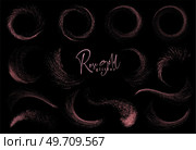 Set of Abstract shiny Rose Gold Glitter design element. For New Year, Merry Christmas, Birthday and Wedding greeting card and invitation design. Set of Abstract shiny gold glitter design element. For New Year, Merry Christmas greeting card design. Стоковая иллюстрация, агентство Ingram Publishing / Фотобанк Лори