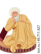 A vector illustration of Averroes Muslim Philosopher . Стоковая иллюстрация, агентство Ingram Publishing / Фотобанк Лори