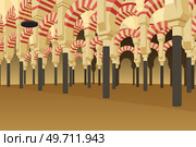 A vector illustration of Inside of Alhambra Palace in Spain . Стоковая иллюстрация, агентство Ingram Publishing / Фотобанк Лори