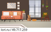 Home office. Interior vector illustration. Work from home. Room serves as sanctuary for creativity and productivity Workspace designed to enhance concentration and minimize distractions Furniture. Home office. Work from home. Office area provides ample storage for files and documents Home office is dedicated space. Стоковая иллюстрация, агентство Ingram Publishing / Фотобанк Лори