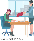 Office workers. Vector illustration. A business person embraces opportunities for growth and development The office workplace values diversity and inclusion Teamwork cultivates supportive. Office workers. A worker employee demonstrates commitment and dedication to their role An office manager delegates. Стоковая иллюстрация, агентство Ingram Publishing / Фотобанк Лори