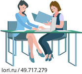 Office worker. Vector illustration. Teamwork fosters sense of camaraderie and shared accomplishments In team meeting, ideas are evaluated and decisions are reached collaboratively Office worker. Office workers. An office manager fosters positive and inclusive work culture A business person builds strong. Стоковая иллюстрация, агентство Ingram Publishing / Фотобанк Лори