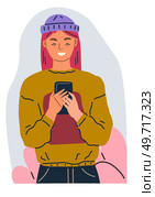 Spying, observing and sneaking. Vector illustration. Peeking person, subtle observer shielded from plain sight Spy, agent of shadows, constantly on watch Sneaking secret, hidden tales whispered. Spying, observing and sneaking. Characters peeping, intrigued spectators operating from sidelines Looking out, quiet act. Стоковая иллюстрация, агентство Ingram Publishing / Фотобанк Лори