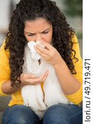 woman is bleeding from nose. Стоковое фото, агентство Ingram Publishing / Фотобанк Лори