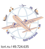 International logistic. Global delivery export. Vector. Worldwide shipping services are expanding due to improvements in global logistics International logistics require expert coordination. International logistic. Vector Worldwide shipping services are expanding due to improvements in global logistics. Стоковая иллюстрация, агентство Ingram Publishing / Фотобанк Лори