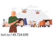 International logistic. Global delivery export. Vector. International logistics drive backbone global trade Cargo delivery services are fundamental in business operations Export and import shipping. International logistic. Vector International logistics drive backbone global trade. Cargo delivery services. Стоковая иллюстрация, агентство Ingram Publishing / Фотобанк Лори
