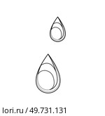 Water and juice splash liquide. One line stroke outline vector Illustration A drop shape, minimalist representation of liquid in motion A dripped droplet, microscopic glimpse into world of fluids. Water and juice splash liquide. A spill shape, compelling composition arising from moment of disruption. Стоковая иллюстрация, агентство Ingram Publishing / Фотобанк Лори