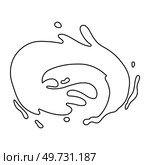 Water and juice splash liquide. One line stroke outline vector Illustration A dripped droplet, moment frozen in dance of fluid motion A spill shape, chaotic canvas of unexpected beauty A water splash. Water and juice splash liquide. A wave shape, mesmerising pattern of seas energy A drop shape, minimalists choice. Стоковая иллюстрация, агентство Ingram Publishing / Фотобанк Лори