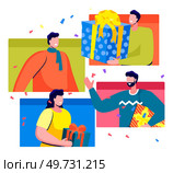 Happy new year. Vector illustration. Make most New Year weekend by indulging in activities bring you happiness Enjoyment is key to memorable New Year celebration with friends and family May New Year. Happy new year. The New Years party is time for festivity and enjoyment with friends and family. Стоковая иллюстрация, агентство Ingram Publishing / Фотобанк Лори