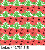 Seamless pattern flowers vector illustration. The continual repetition seamless pattern added depth to design The unending charm seamless background captivated viewers The seamless design evoked sense. Seamless pattern flowers. The flower vegetation blended harmoniously with surrounding nature. Стоковая иллюстрация, агентство Ingram Publishing / Фотобанк Лори