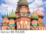 Собор, Храм Василия Блаженного на Красной площади (2023 год). Стоковое фото, фотограф Соловьёв Максим Сергеевич / Фотобанк Лори