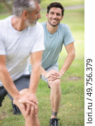 male friends exercise relax concept. Стоковое фото, агентство Ingram Publishing / Фотобанк Лори