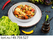 Roasted turkey fillet or breast with appetizing rice.. Tasty roasted turkey. Стоковое фото, агентство Ingram Publishing / Фотобанк Лори