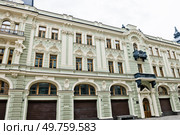Дом Московского Купеческого общества («Посольское подворье»). Улица Ильинка, 8, стр. 2. Москва. Россия. Редакционное фото, фотограф E. O. / Фотобанк Лори