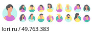 People avatar vector illustration. Individualism encourages people to embrace their own passions and beliefs Singularity embraces idea each person has unique path and purpose Identification is process. People avatar. The concept people avatar metaphorically represents online personas we adopt. Стоковая иллюстрация, агентство Ingram Publishing / Фотобанк Лори