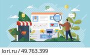 Social media. Vector illustration. Social media has accelerated process globalization The global presence social media platforms enable cross-cultural connections Connection and engagement. Social media. The management social media accounts requires careful planning and execution. Стоковая иллюстрация, агентство Ingram Publishing / Фотобанк Лори
