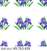 Flower pattern vector illustration. The repetitive flower pattern on dress created sense rhythm The continuous repetition floral motif added harmonious touch The flower pattern concept celebrated. Flower pattern. The patterned wallpaper showcased vibrant flower design. Стоковая иллюстрация, агентство Ingram Publishing / Фотобанк Лори