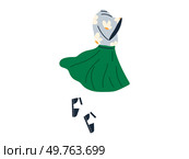 Clothes vector illustration. Fashionable outfits express individuality and keen sense style Wearing well-fitted clothes enhances confidence and self-assurance The clothes concept transcends utility. Clothes. The clothes concept embodies artistry textile design. Стоковая иллюстрация, агентство Ingram Publishing / Фотобанк Лори