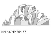 Glaciers vector illustration. Glacial beauty thrives in icy embrace Antarcticas frigid climate Icebergs, like frozen islands, dot polar seas in tranquil isolation The frozen tundra Arctic is home. Glaciers. Natures frosty touch transforms mountains into towering ice sculptures. Стоковая иллюстрация, агентство Ingram Publishing / Фотобанк Лори