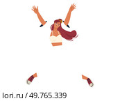 Happy people vector illustration. Winners embrace merry and joyful disposition, making life more enjoyable Funny and carefree, happy people know how to celebrate and enjoy life A cheerful character. Happy people. Cute and cheerful, happy people create positive and uplifting atmosphere. Стоковая иллюстрация, агентство Ingram Publishing / Фотобанк Лори