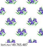 Seamless pattern flowers vector illustration. The continual repetition seamless pattern added depth and complexity to design The unending charm seamless background created serene and tranquil. Seamless pattern flowers. The seamless background provided serene and tranquil backdrop, creating peaceful atmosphere. Стоковая иллюстрация, агентство Ingram Publishing / Фотобанк Лори