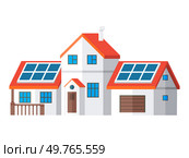 Photovoltaic vector illustration. Photovoltaic systems embody concept harnessing power sun Green energy solutions promote sustainable and eco friendly future Green technology innovations. Photovoltaic. Photoelectric cells are key component alternative energy systems. Стоковая иллюстрация, агентство Ingram Publishing / Фотобанк Лори