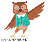 Animal music vector illustration. Creatures gather to celebrate, turning zoo into joyful music festival The animal music concept brings forth harmonious orchestra joy. Owl sings. Animal music. Join celebration as cheerful beasts come together for festive music party. Owl sings. Стоковая иллюстрация, агентство Ingram Publishing / Фотобанк Лори