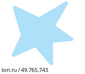 illustration showcases a serene sky blue star shape, offering a calming visual with its soft hue against a pristine white background.. Serene Sky Blue Star Illustration on a Pristine White Backdrop. Стоковая иллюстрация, агентство Ingram Publishing / Фотобанк Лори