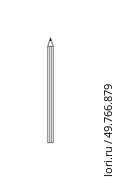 A minimalistic pencil drawing with clean lines and sharp edges. Represents art, sketching, creative design, illustration, educational tools, and simplicity in a modern vector style.. Minimalistic pencil drawing with clean lines and sharp edges. Art, sketch, creative design concept. Стоковая иллюстрация, агентство Ingram Publishing / Фотобанк Лори