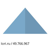 Blue triangle icon symbolizing simple geometry, design, or directional concepts for various uses.. Blue triangle simple shape icon representing geometry or design concept. Стоковая иллюстрация, агентство Ingram Publishing / Фотобанк Лори