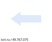 A simple blue arrow pointing left on a white background. Used in directional navigation, indicating previous steps or backward movement. Relevant for design, signage, and instructional materials.. Arrow pointing left, symbolic in various navigation, movement, or directional contexts. Стоковая иллюстрация, агентство Ingram Publishing / Фотобанк Лори