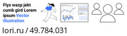 Woman in motion, graphical display of analytics, and team icons. Ideal for business analytics, team collaboration, performance tracking, data visualization, project management, teamwork enhancement. Business Analytics and Teamwork Concept Woman Running, Graphs, and Team Icons. Стоковая иллюстрация, агентство Ingram Publishing / Фотобанк Лори