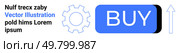Gear, blue BUY button, and up arrow. Ideal for e-commerce, digital marketing, online sales, user interface, shopping, website design, conversion optimization. Landing page. E-commerce Buy Button with Gear and Up Arrow for Online Marketing and Sales. Стоковая иллюстрация, агентство Ingram Publishing / Фотобанк Лори