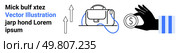 Business icons with blue accents a bag with a strap, a hand holding a coin, and upward arrows. Ideal for financial services, banking, investments, economic growth, business presentations, startups. Business Growth Concepts with Bag, Coin in Hand, and Arrows Illustrating Upward Movement. Стоковая иллюстрация, агентство Ingram Publishing / Фотобанк Лори