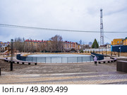 Озеро Мухинское в городе Бор. Редакционное фото, фотограф Илья Старков / Фотобанк Лори