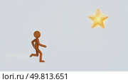 A man is running towards a star. Стоковое AI-видео, аниматор Виктория Кольцова / Фотобанк Лори