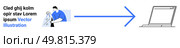 Professional analyzing data on chart, large blue arrow directing data towards a laptop screen. Ideal for data analysis, digital reports, business presentations, workflow management, technology. Business Professional Analyzing Data with Chart Flowing Towards Laptop for Digital Presentation. Стоковая иллюстрация, агентство Ingram Publishing / Фотобанк Лори