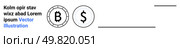 Bitcoin and dollar symbols, simple and clean design. Ideal for financial technology, cryptocurrency, digital wallets, online payments, fintech startups, modern finance, economics. Landing page. Cryptocurrency and Dollar Symbols in Minimalist Black and White Design. Стоковая иллюстрация, агентство Ingram Publishing / Фотобанк Лори