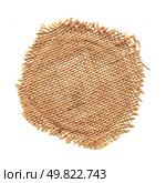 Circular raffia mesh isolated on white background. Стоковое фото, агентство Ingram Publishing / Фотобанк Лори