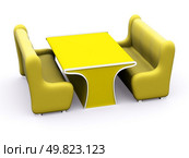 set of two sofas and table. Стоковое фото, агентство Ingram Publishing / Фотобанк Лори