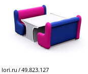 set of two sofas and table. Стоковое фото, агентство Ingram Publishing / Фотобанк Лори