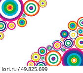 Circle stroke elements vector background in different colors. Стоковая иллюстрация, агентство Ingram Publishing / Фотобанк Лори