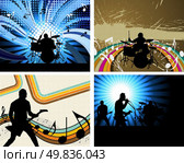 Rock group set. Vector illustration for design use. Стоковая иллюстрация, агентство Ingram Publishing / Фотобанк Лори