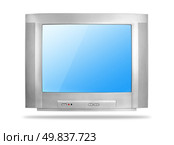 Old TV set isolated on a white background. Стоковое фото, агентство Ingram Publishing / Фотобанк Лори