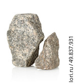 Heap a stones isolated on a white background. Стоковое фото, агентство Ingram Publishing / Фотобанк Лори